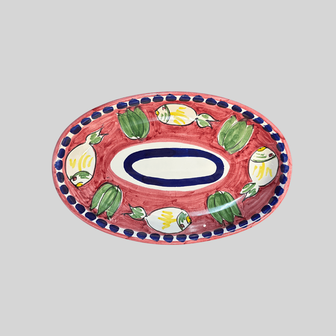 Amalfi Red Oval Plate
