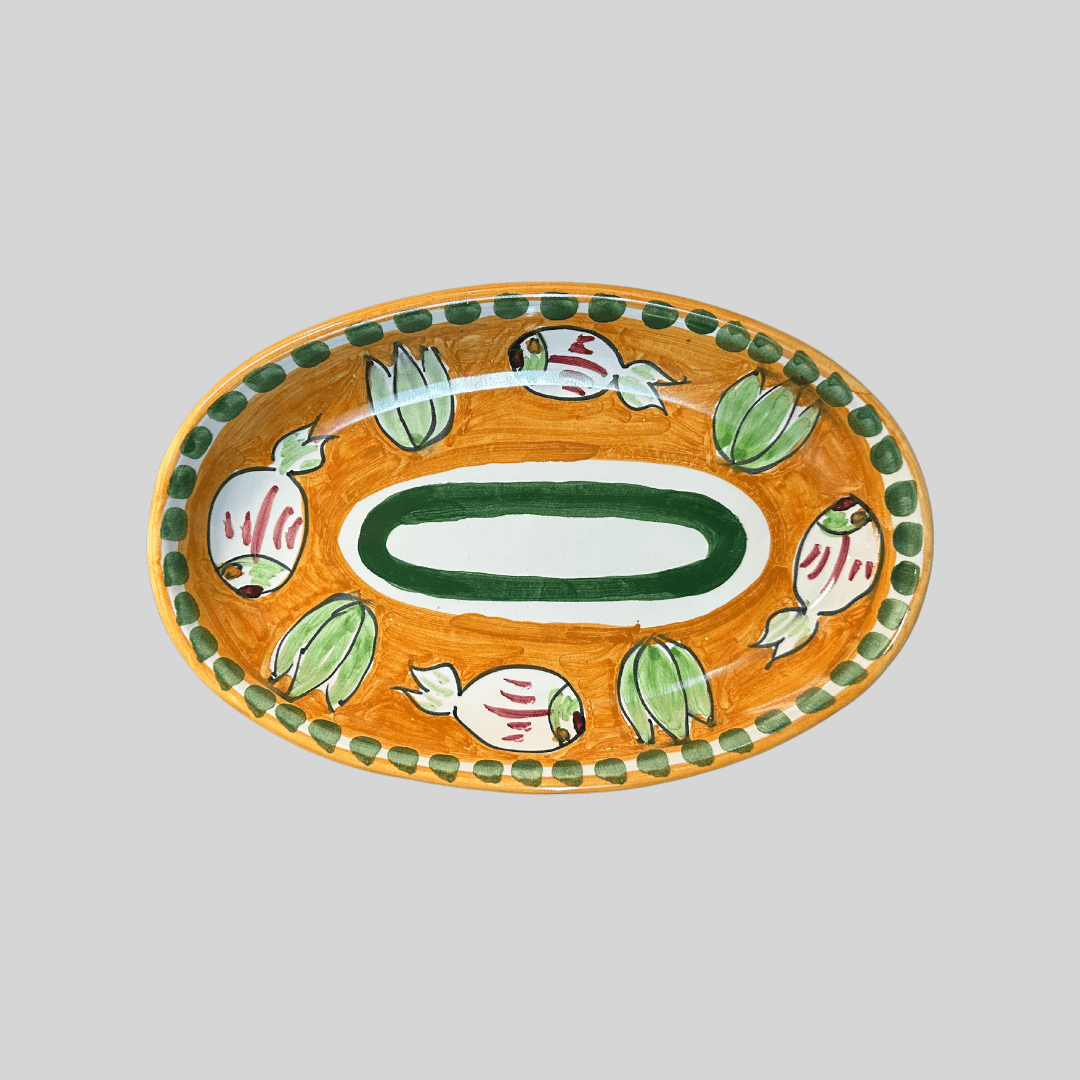Amalfi Orange Oval Plate