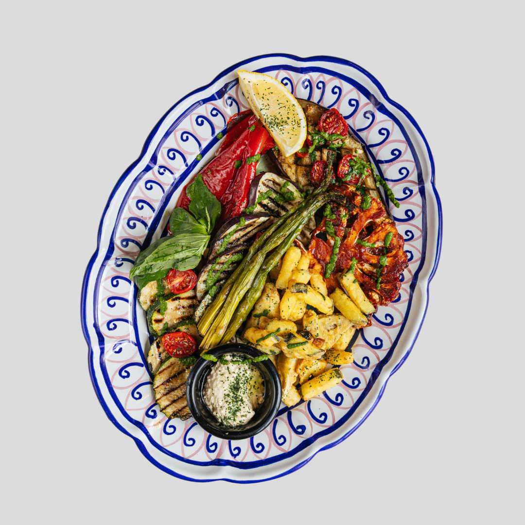 Roman Blue Charger Oval Plate