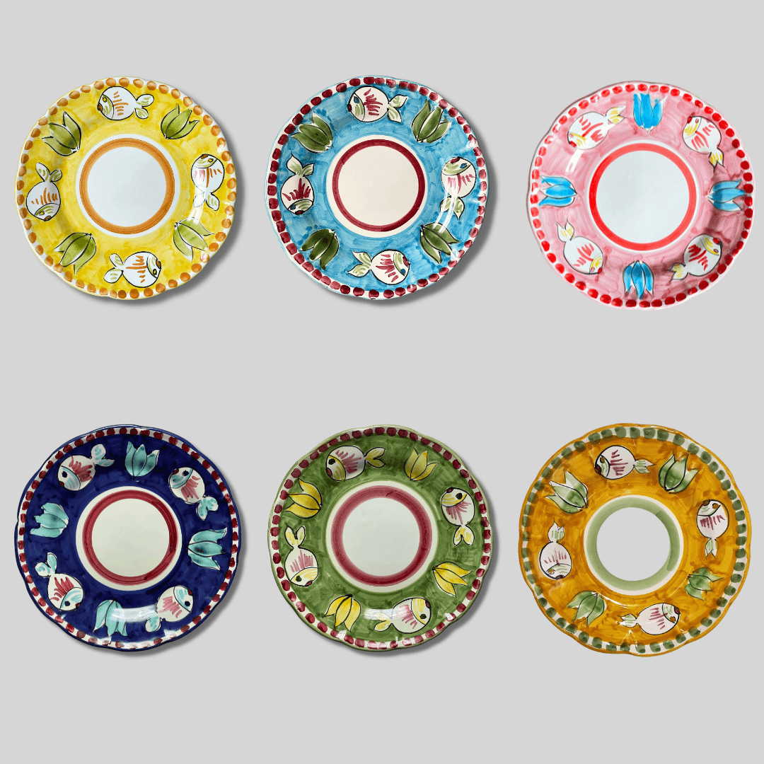 6x Mix Amalfi Plates - THEHOUSEFUL