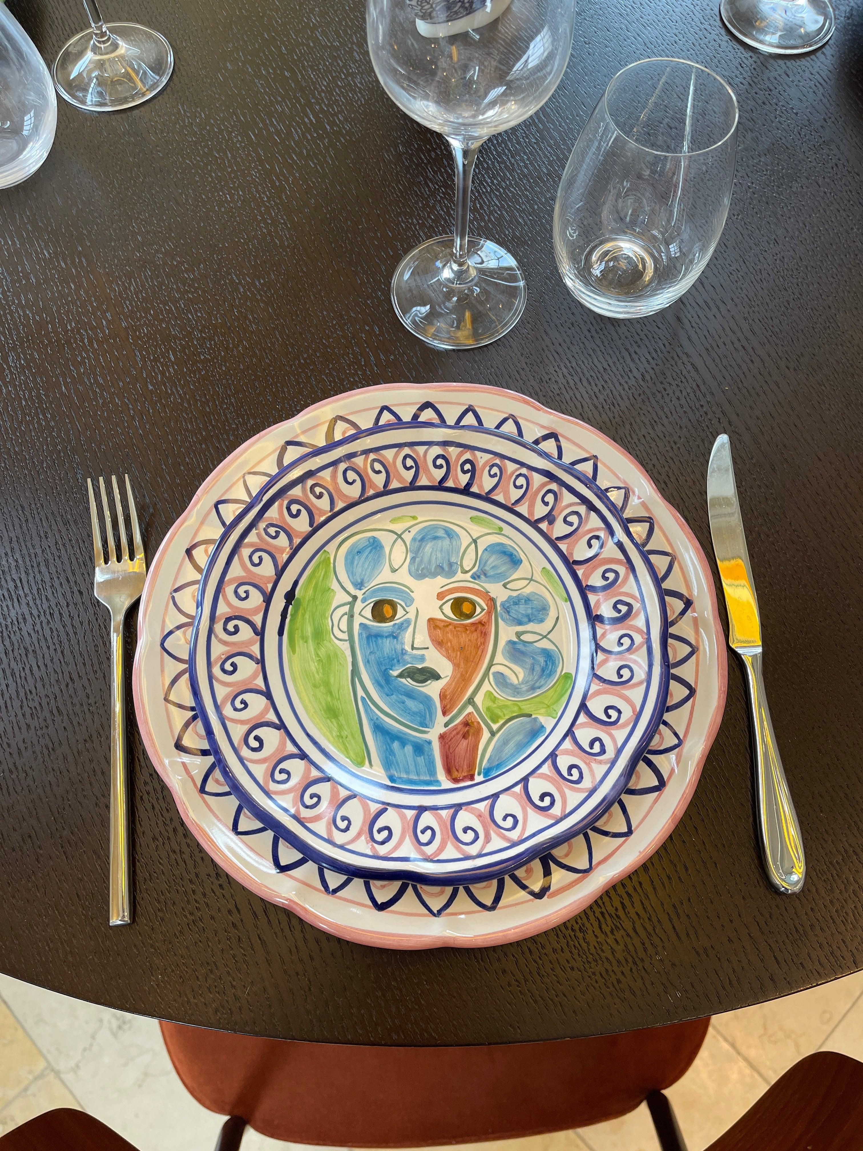 Roman Light Blue Celeste Side Plate