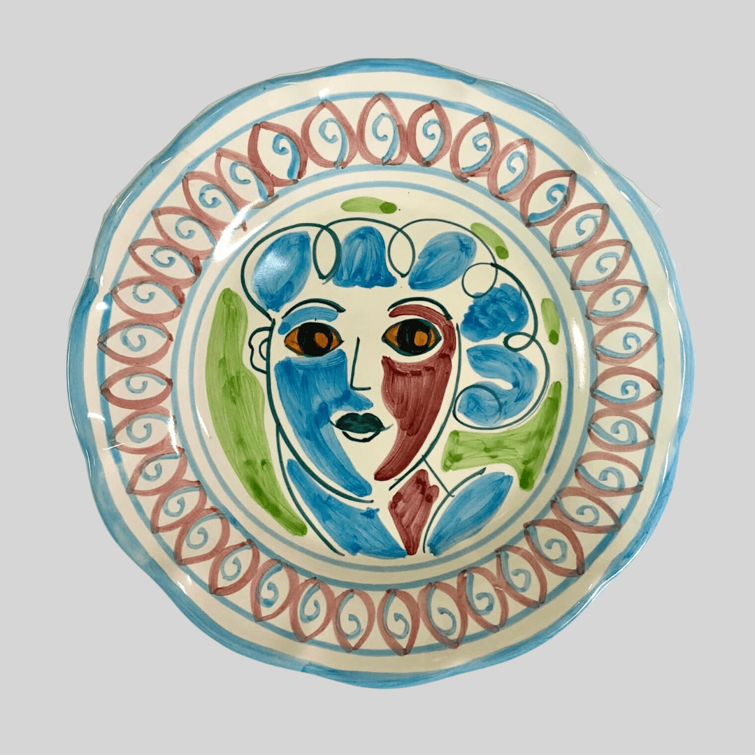 Roman Light Blue Celeste Side Plate - THEHOUSEFUL