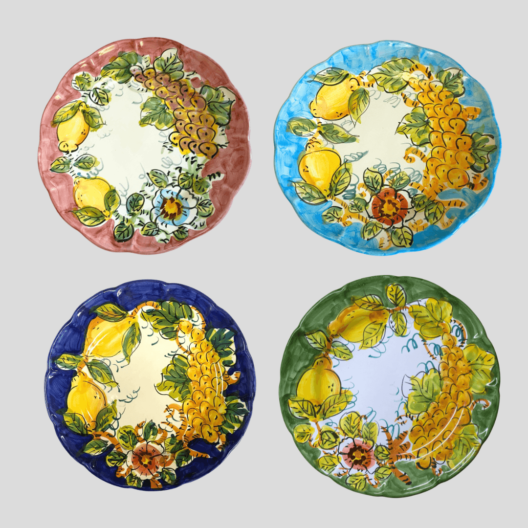 4x Mix Sorrento Plates - THEHOUSEFUL