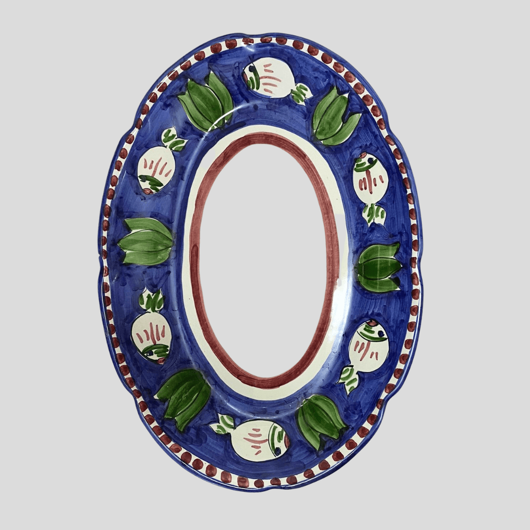 Amalfi Blue Oval Charger Plate - THEHOUSEFUL
