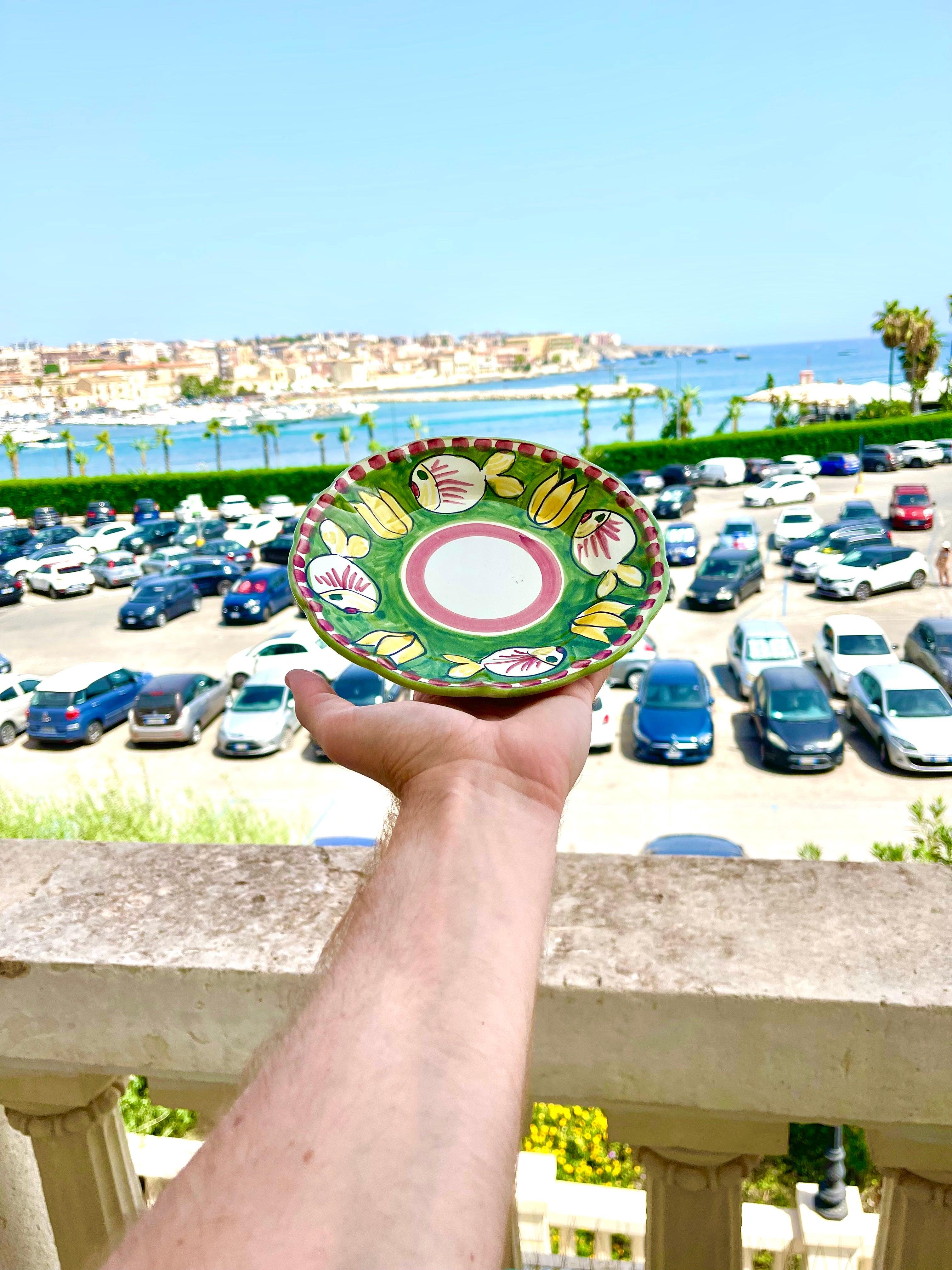 Amalfi Green Side Plate - THEHOUSEFUL