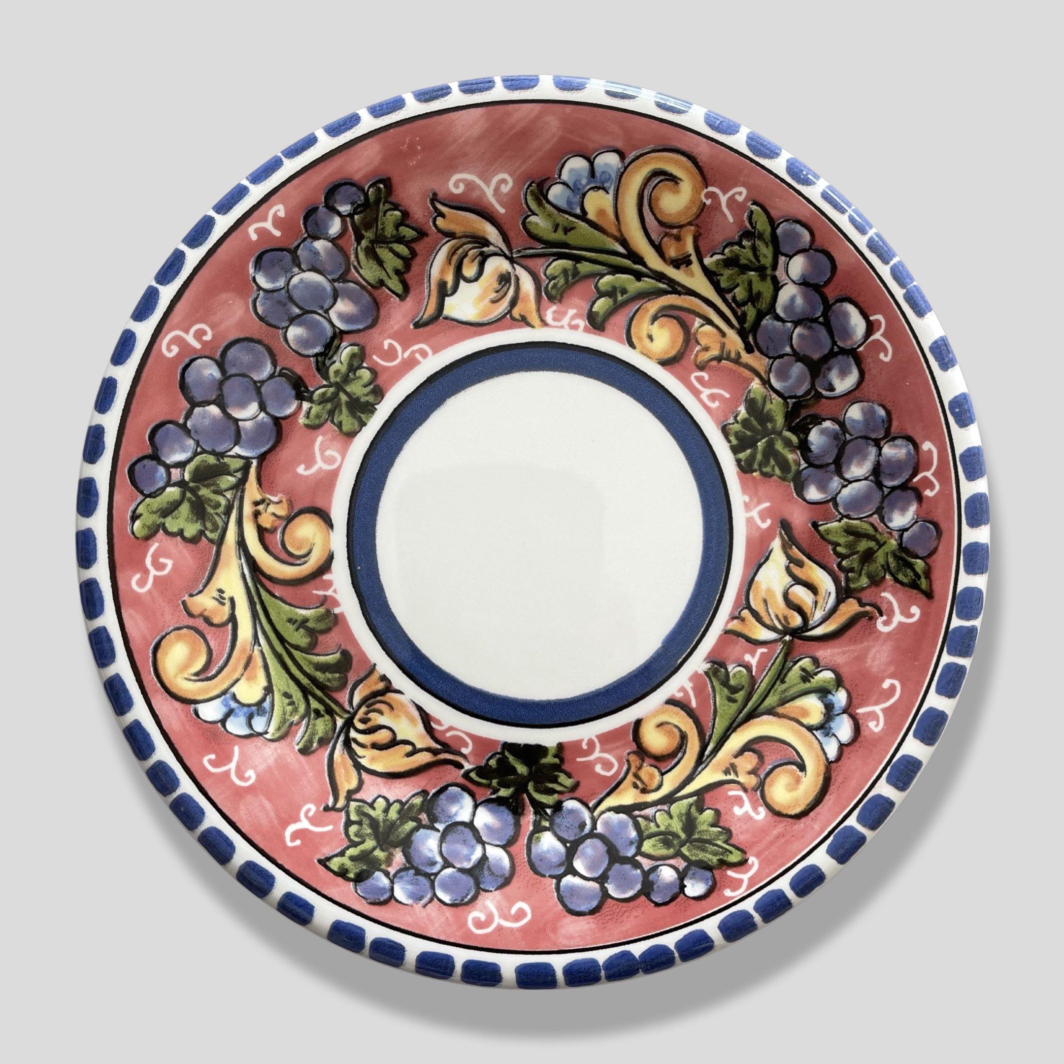 Pink Grapes Bowl/Soup Plate - THEHOUSEFUL