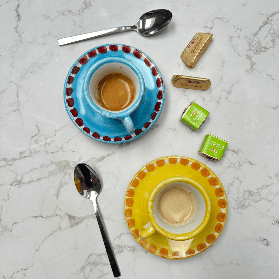 Amalfi Espresso Yellow Coffee Cup & Saucer