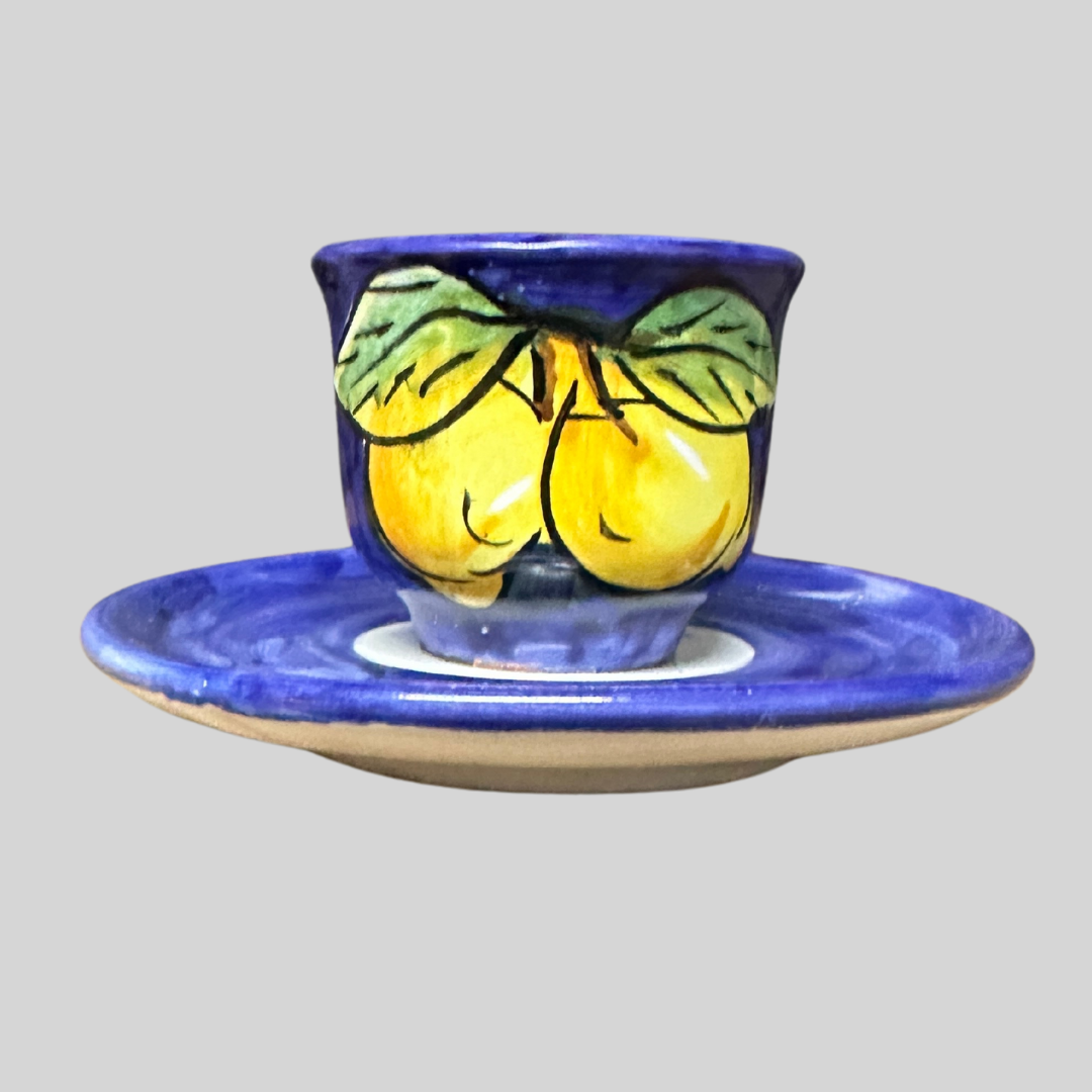 Amalfi Espresso Blue Coffee Cup & Saucer
