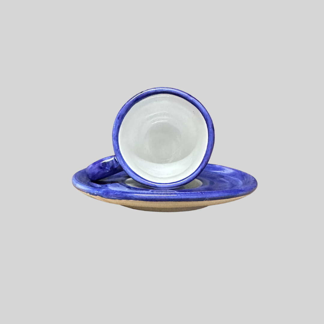 Amalfi Espresso Blue Coffee Cup & Saucer