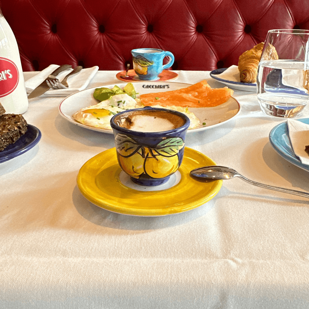 Set 4 Espresso Coffee Cup & Saucer Amalfi - THEHOUSEFUL