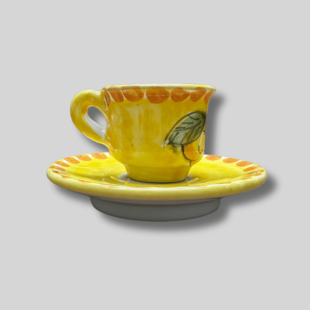 Amalfi Espresso Yellow Coffee Cup & Saucer