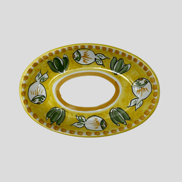 Amalfi Yellow Oval Plate