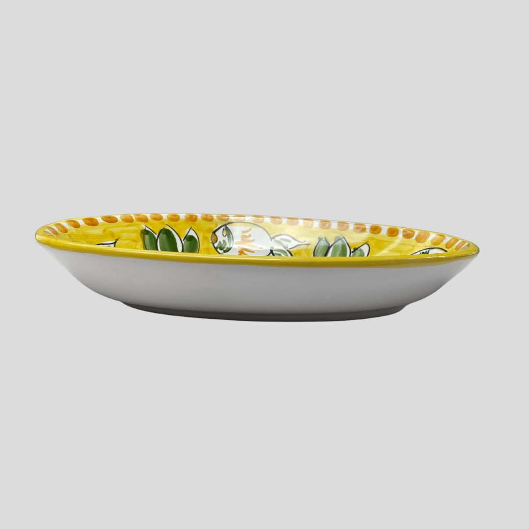 Amalfi Yellow Oval Plate - THEHOUSEFUL