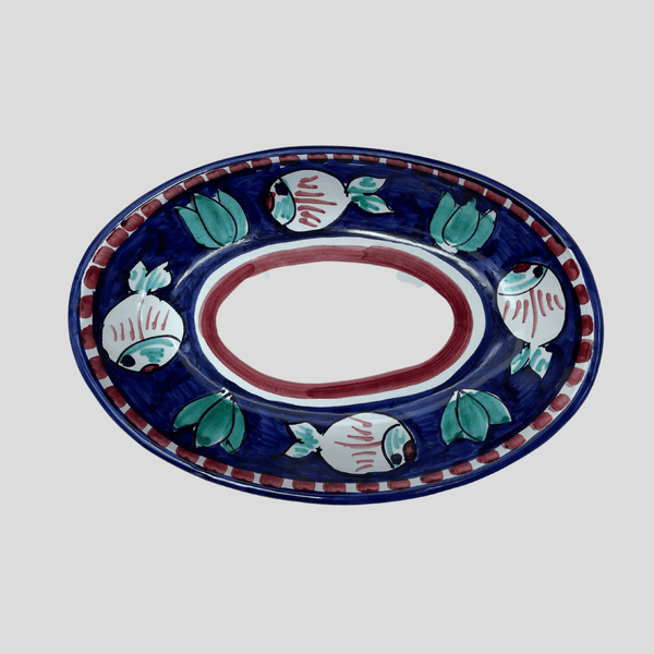 Amalfi Blue Oval Plate