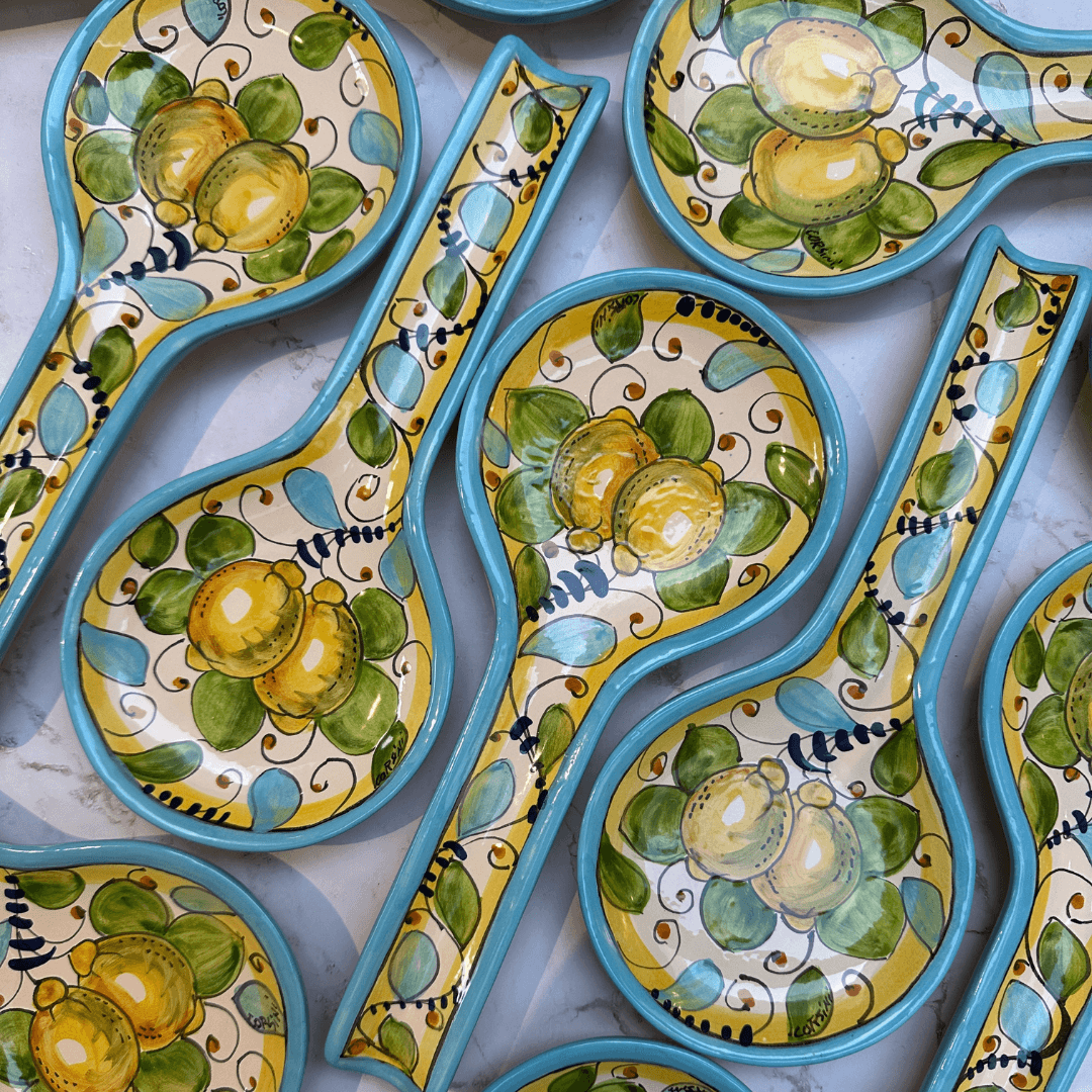 Mediterranean Lemon Celeste Spoon Rest