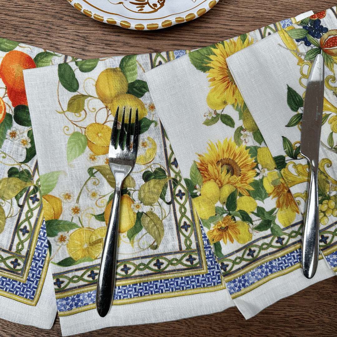 Amalfi Napkins - Set of 4 – 100% Linen