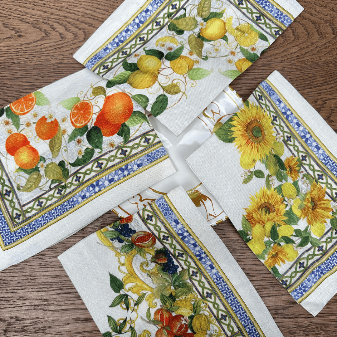 Amalfi Napkins - Set of 4 – 100% Linen
