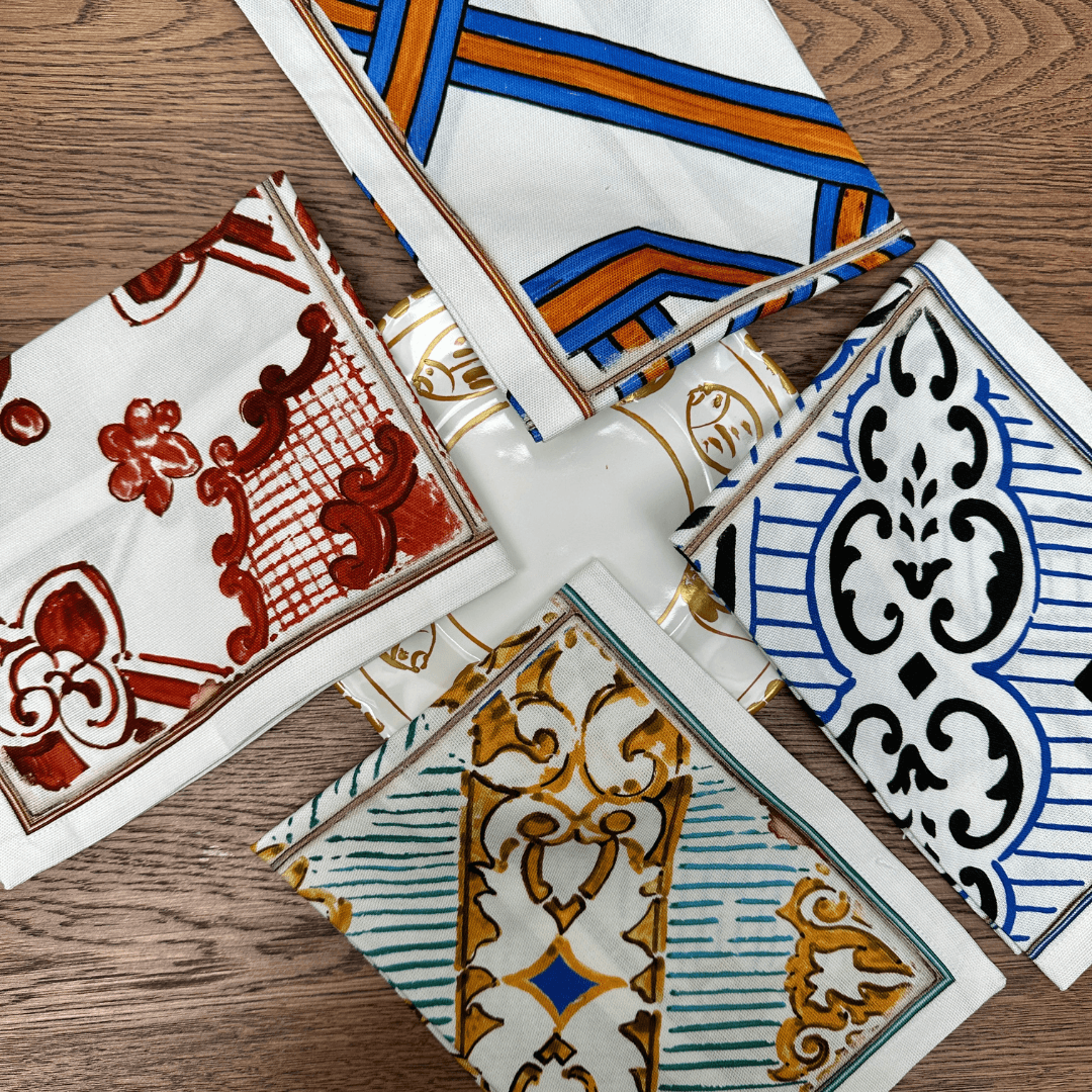 Maiolica Napkins - Set of 4 – 100% Linen