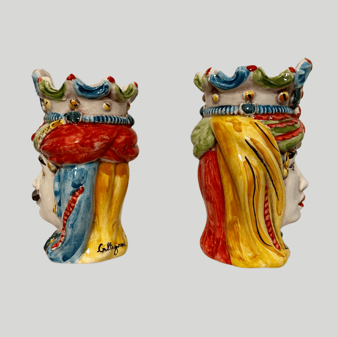 Sicilian Moor Head Vases (Set of 2) - THEHOUSEFUL