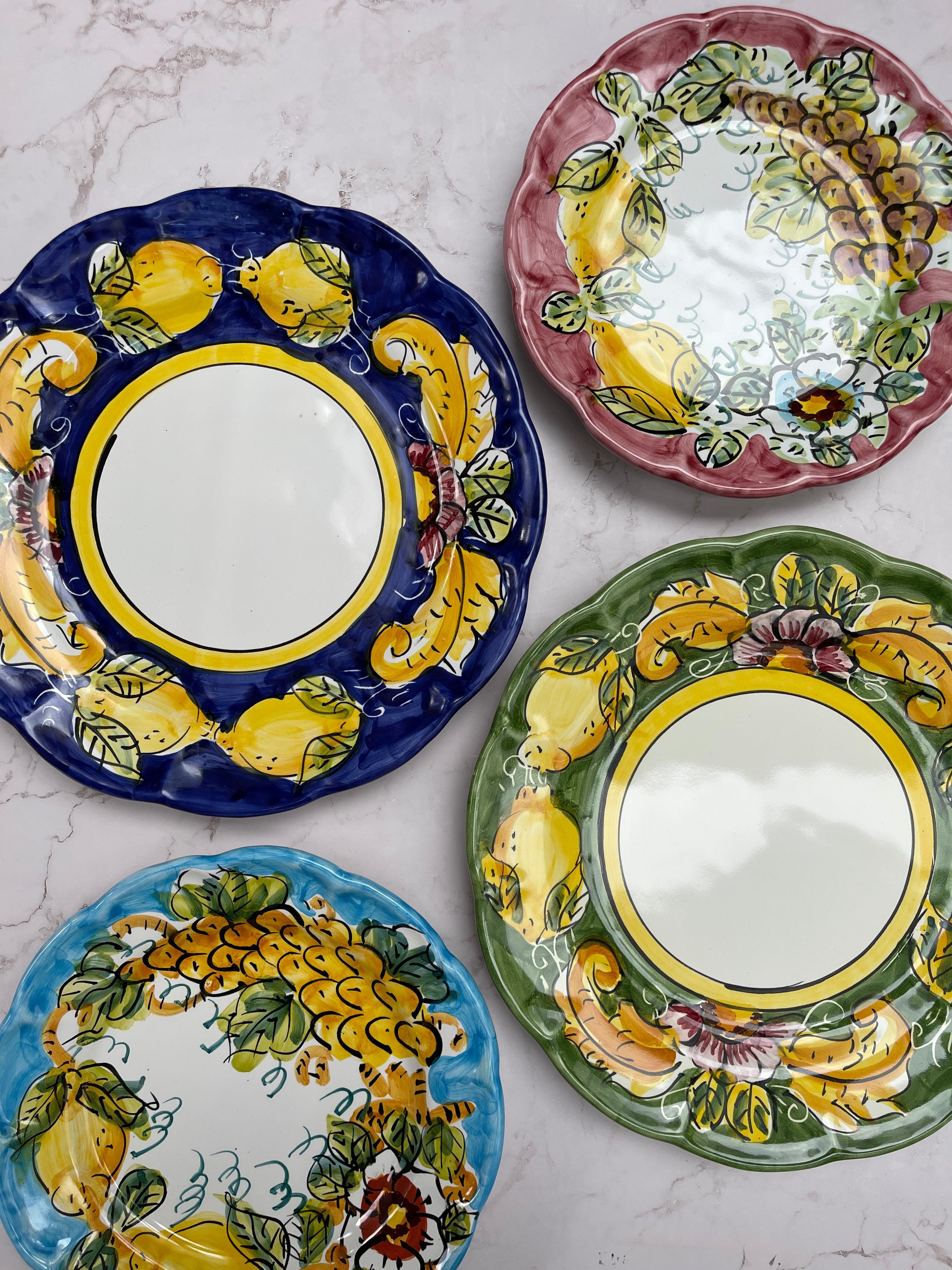 Sicilian Lemon Blue Dinner Plate - THEHOUSEFUL