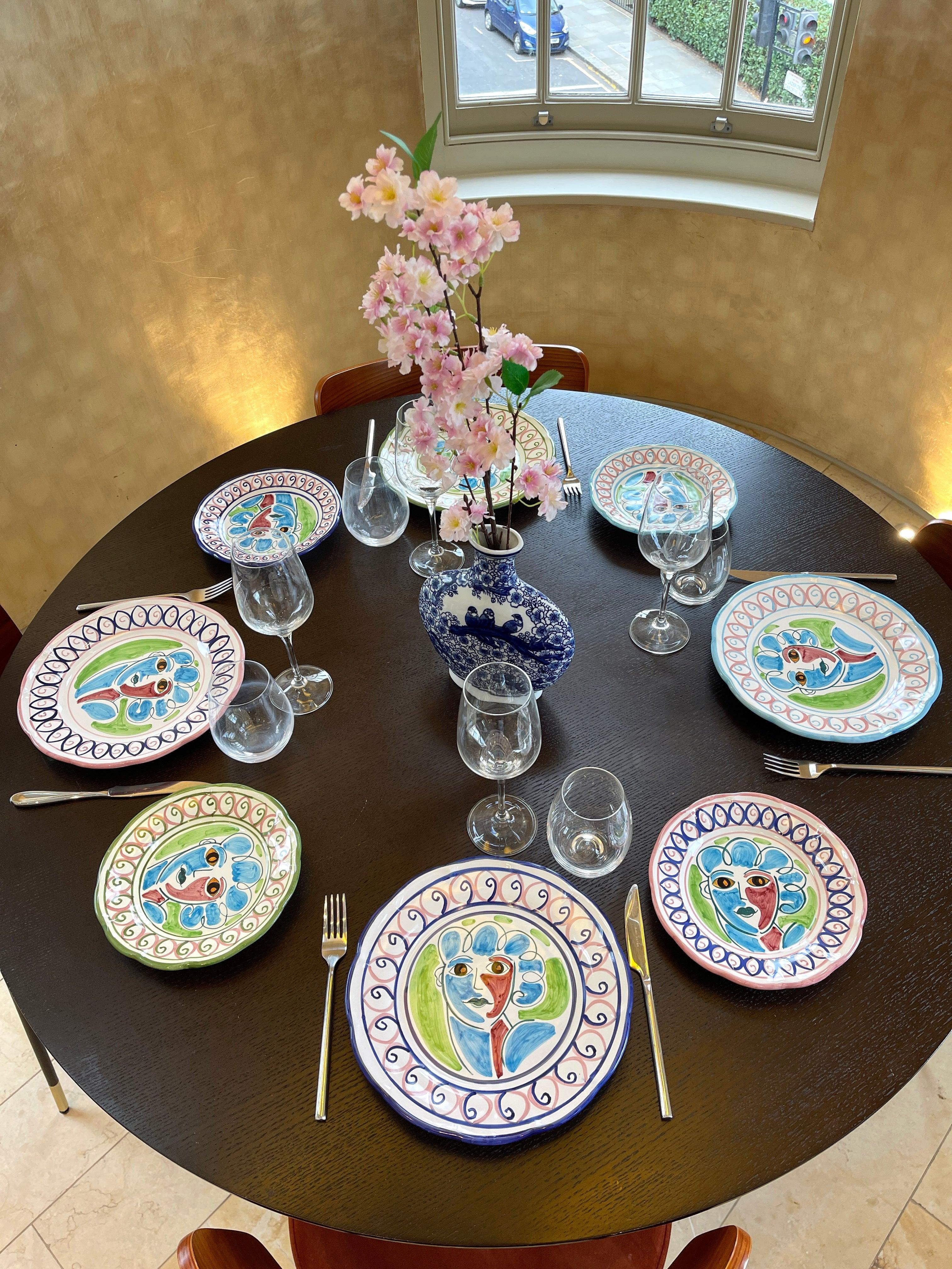 Roman Light Blue Celeste Dinner Plate - THEHOUSEFUL