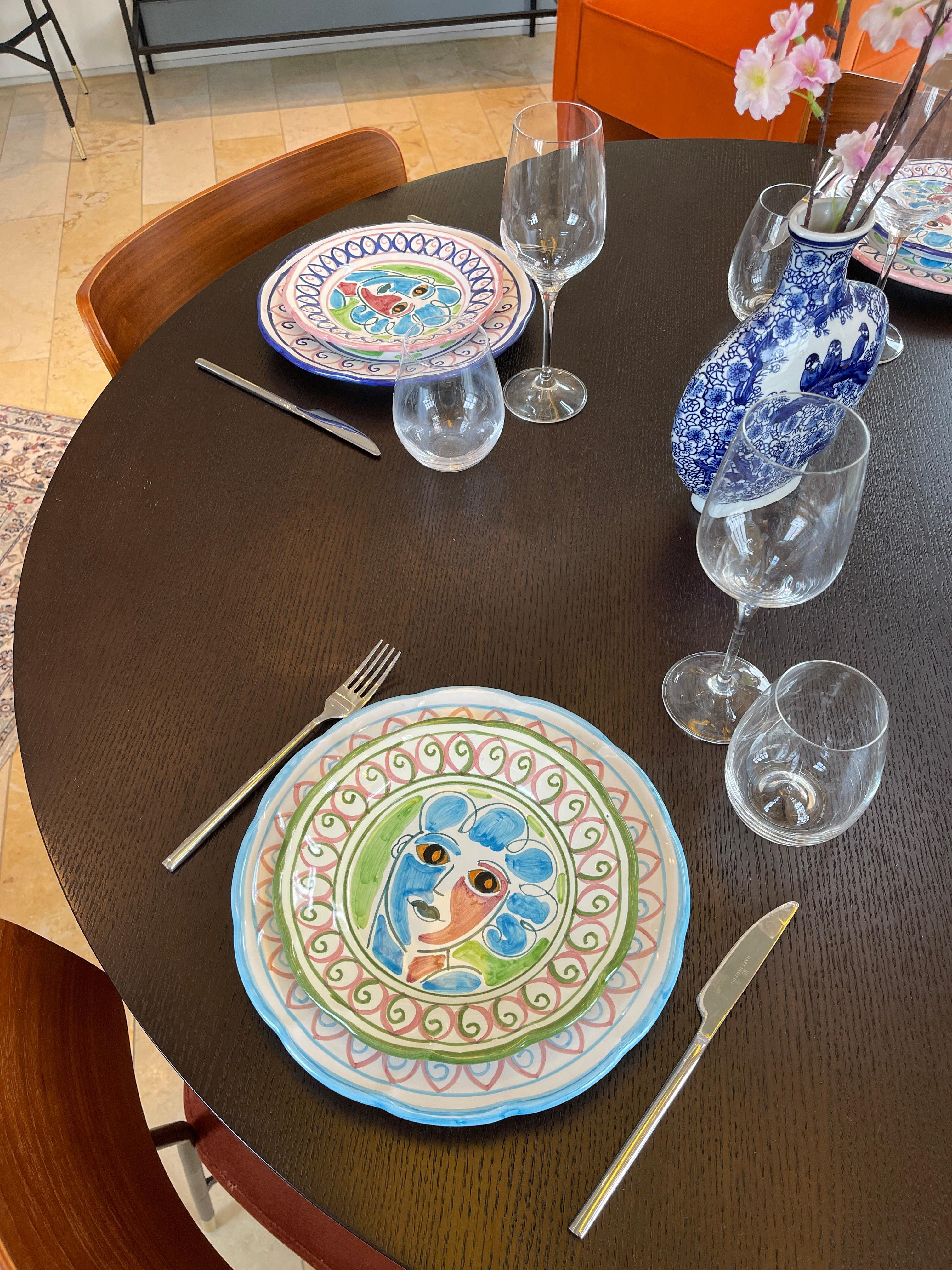 Roman Light Blue Celeste Dinner Plate - THEHOUSEFUL