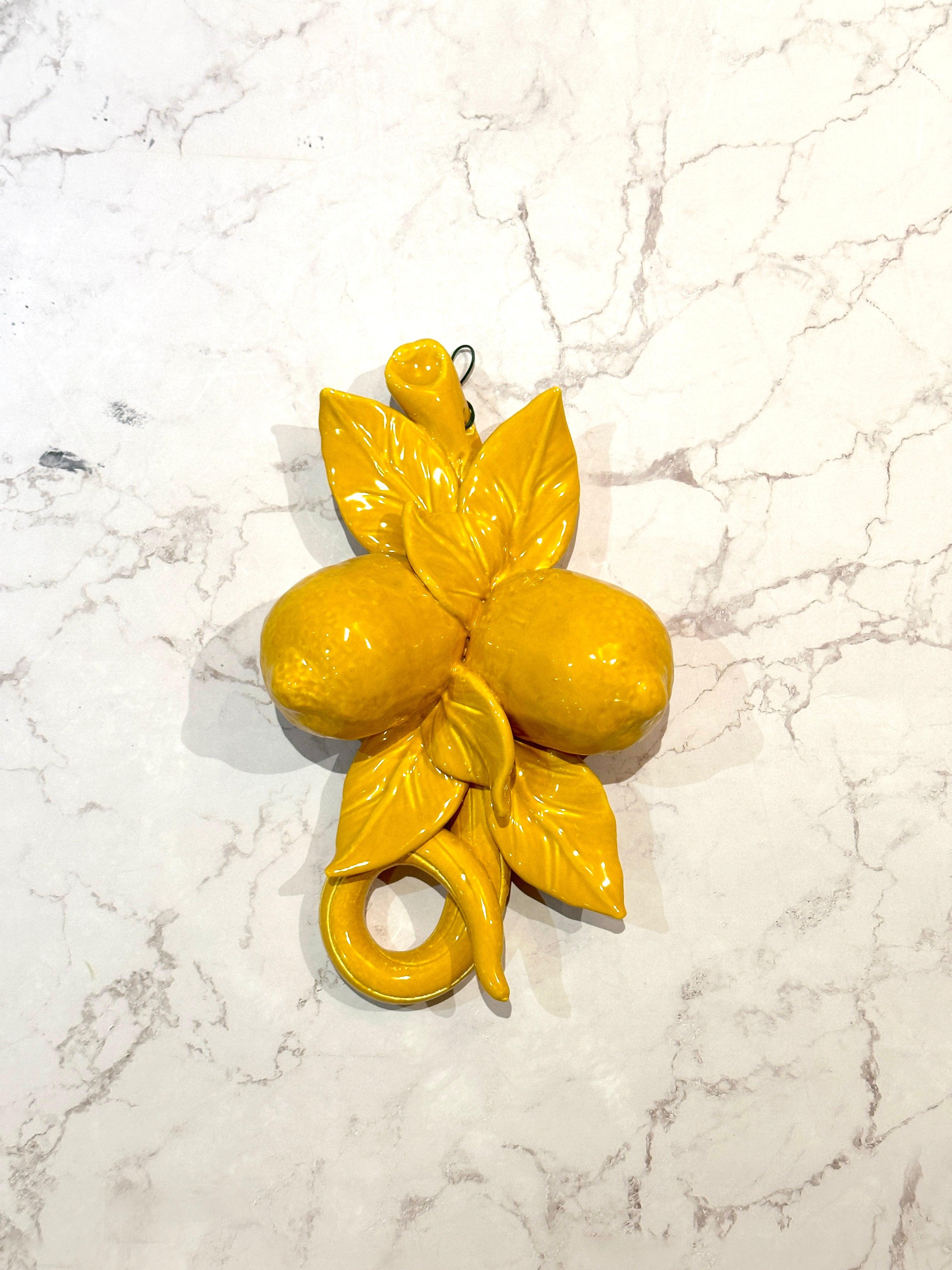 Amalfi Double Lemon Yellow Wall Branch (Stralcio) - THEHOUSEFUL