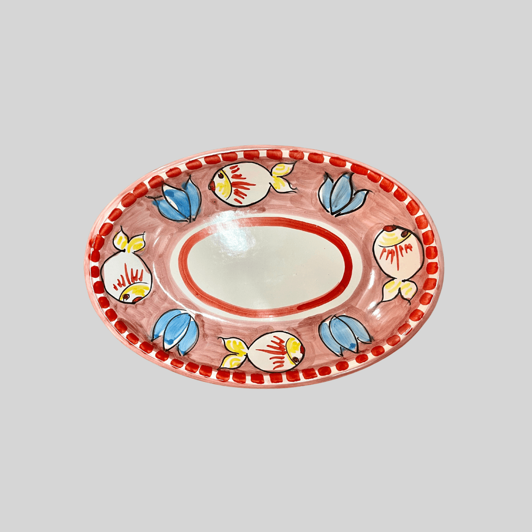 Amalfi Rose Oval Plate - THEHOUSEFUL