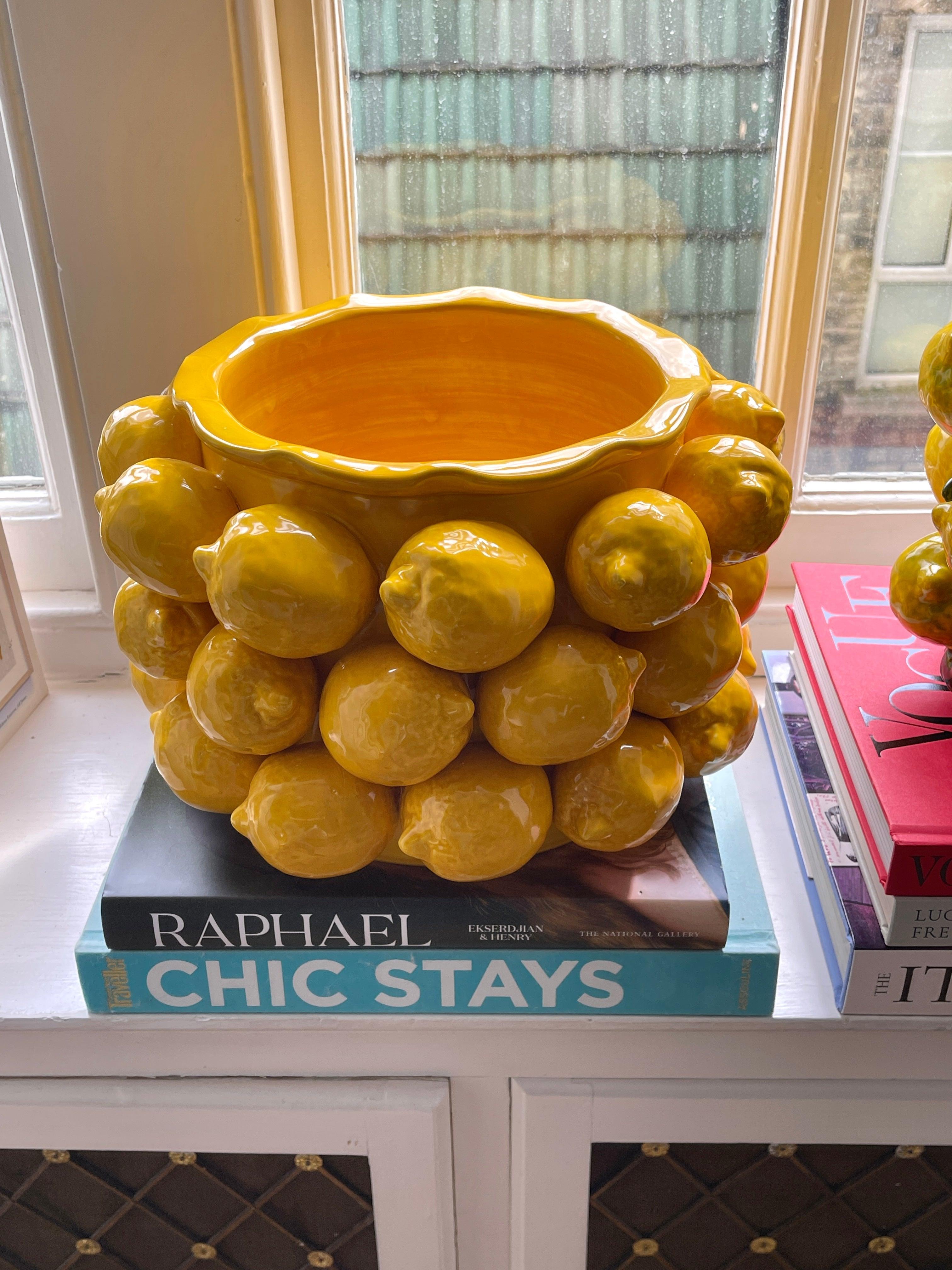 Large Sicilian Lemon Vase - THEHOUSEFUL