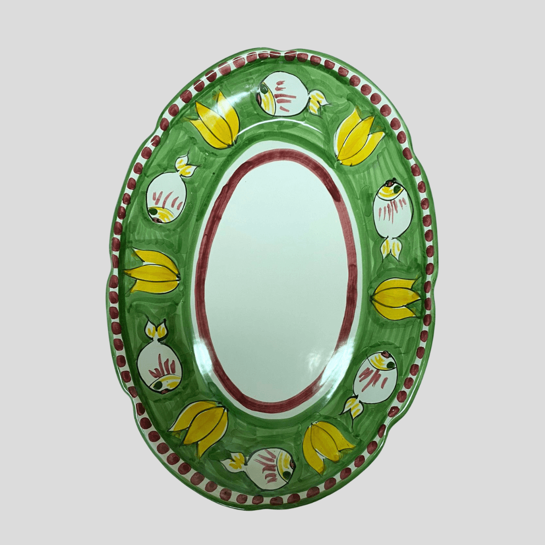 Amalfi Green Oval Charger Plate - THEHOUSEFUL