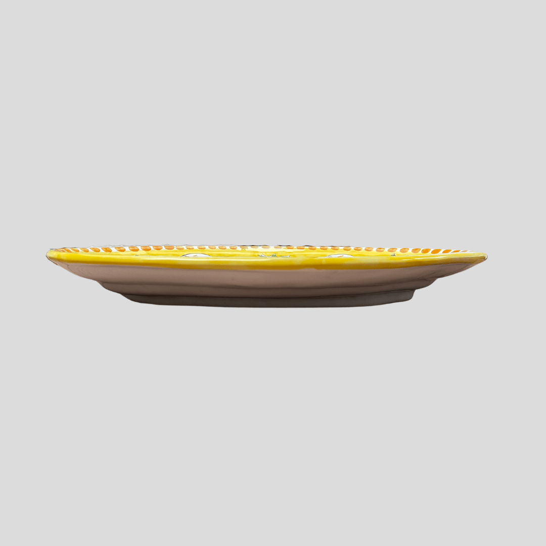 Amalfi Yellow Oval Charger Plate - THEHOUSEFUL
