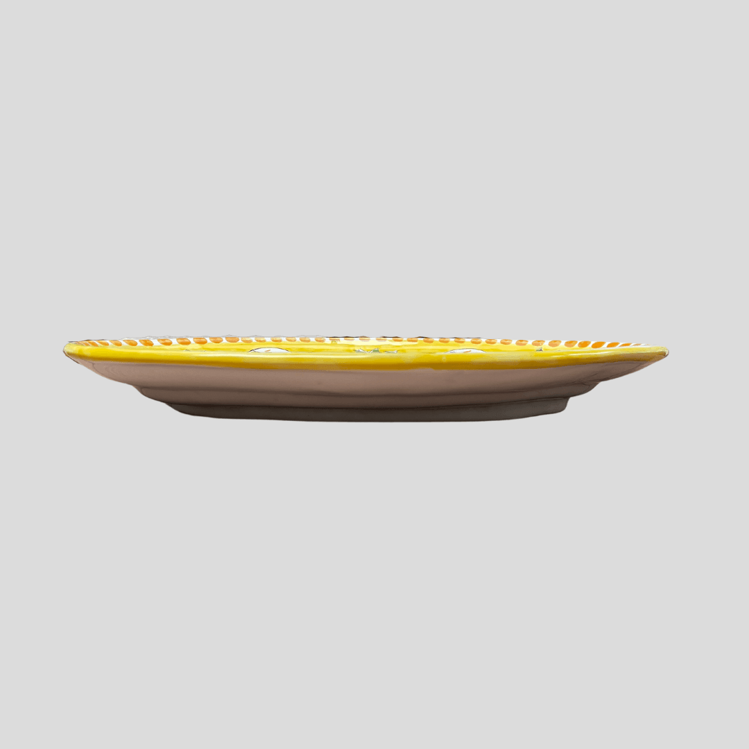 Amalfi Yellow Oval Charger Plate - THEHOUSEFUL