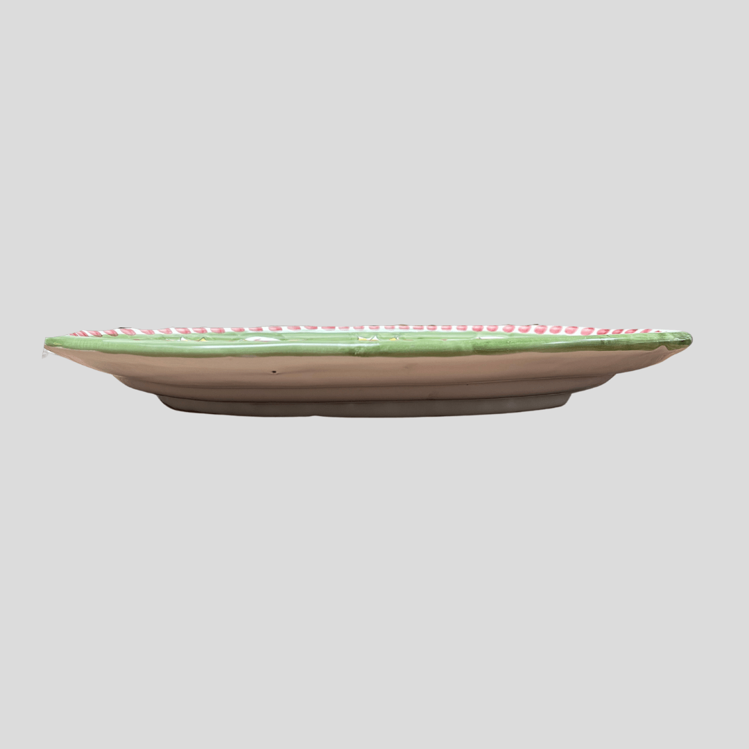 Amalfi Green Oval Charger Plate - THEHOUSEFUL