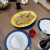 Amalfi Yellow Oval Charger Plate