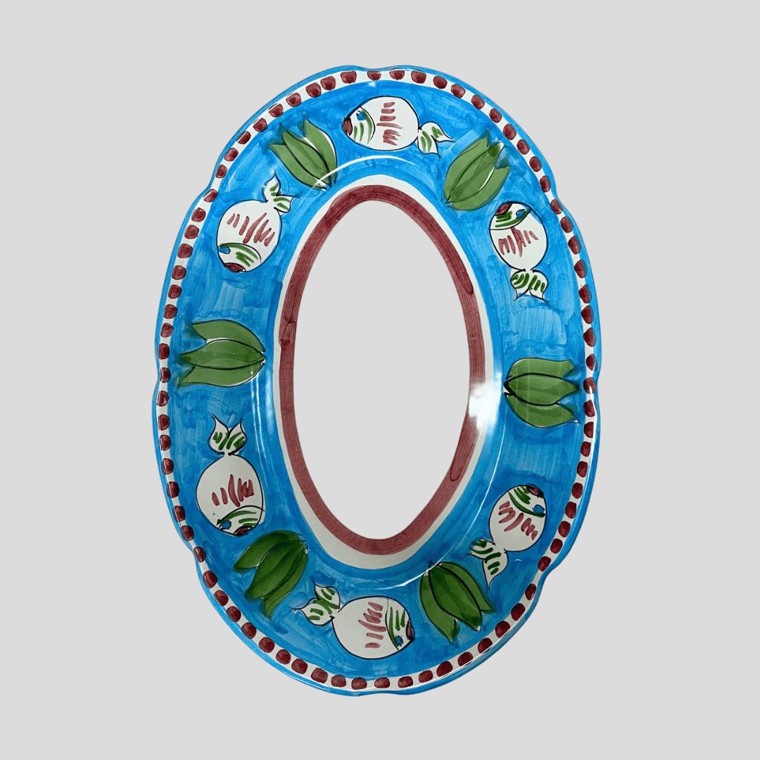 Amalfi Celeste Light Blue Oval Charger Plate - THEHOUSEFUL