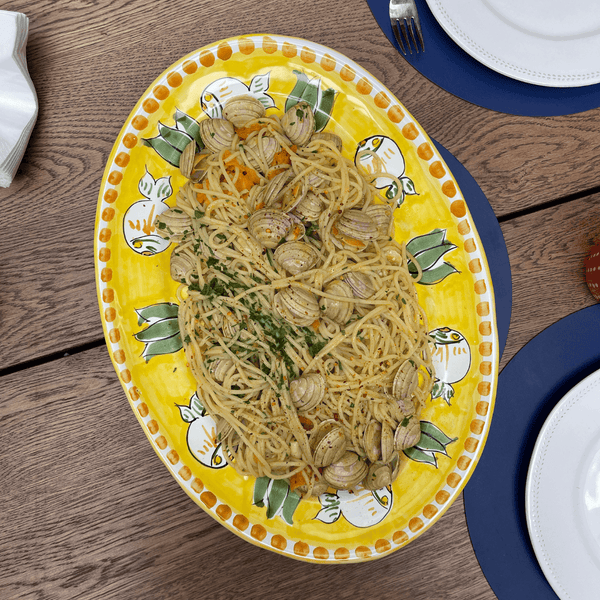 Amalfi Yellow Oval Charger Plate