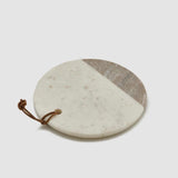 Two-Tone Design Marble Cutting Plate - THEHOUSEFUL