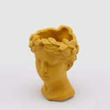 Yellow Concrete Head Vase - THEHOUSEFUL