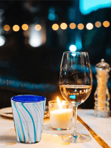White Murrina Glass Tumbler - THEHOUSEFUL