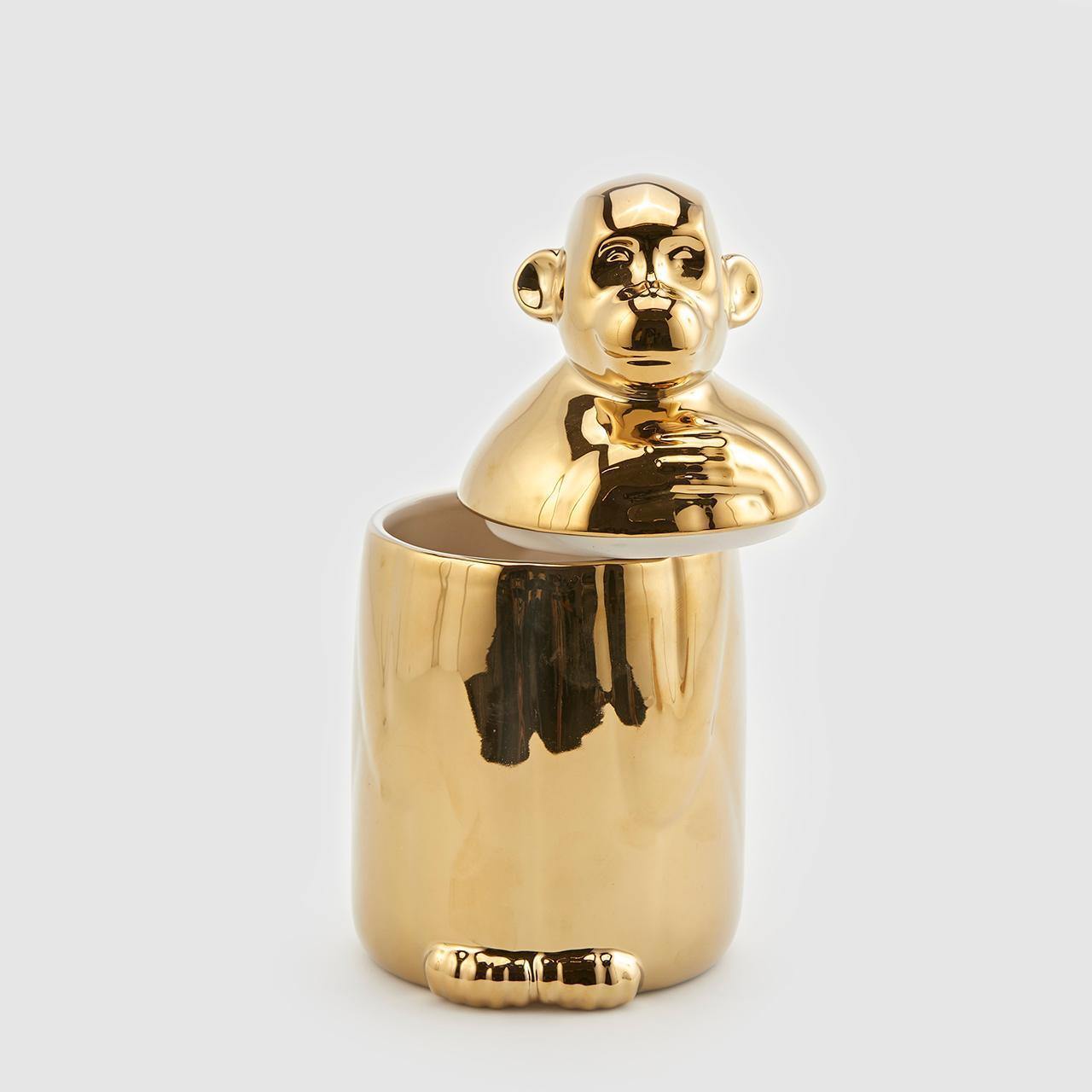 Gold Monkey Ceramic Vase - thehouseful