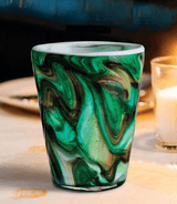 Green Murrina Glass Tumbler - THEHOUSEFUL