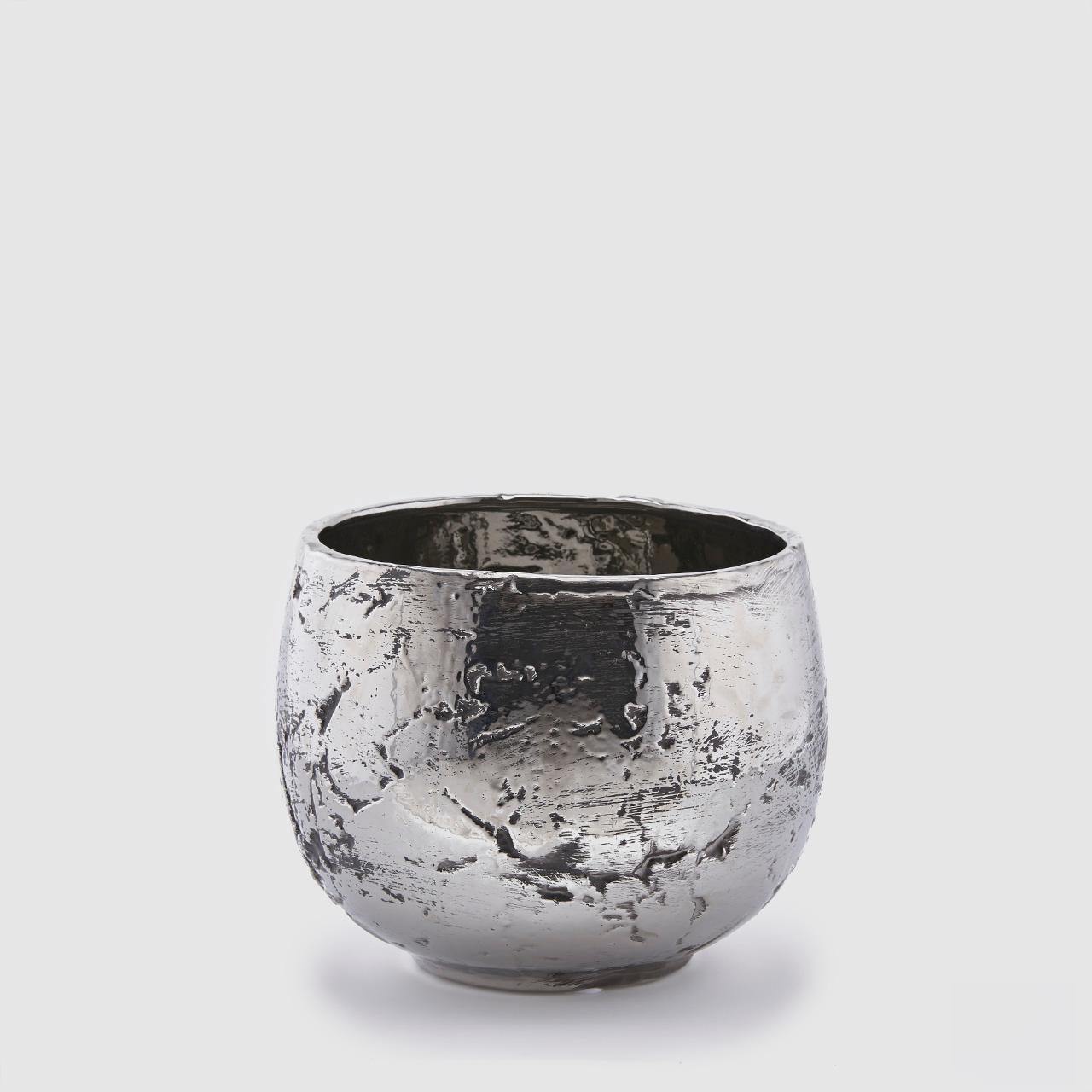 Silver Wrinkled Vase - thehouseful
