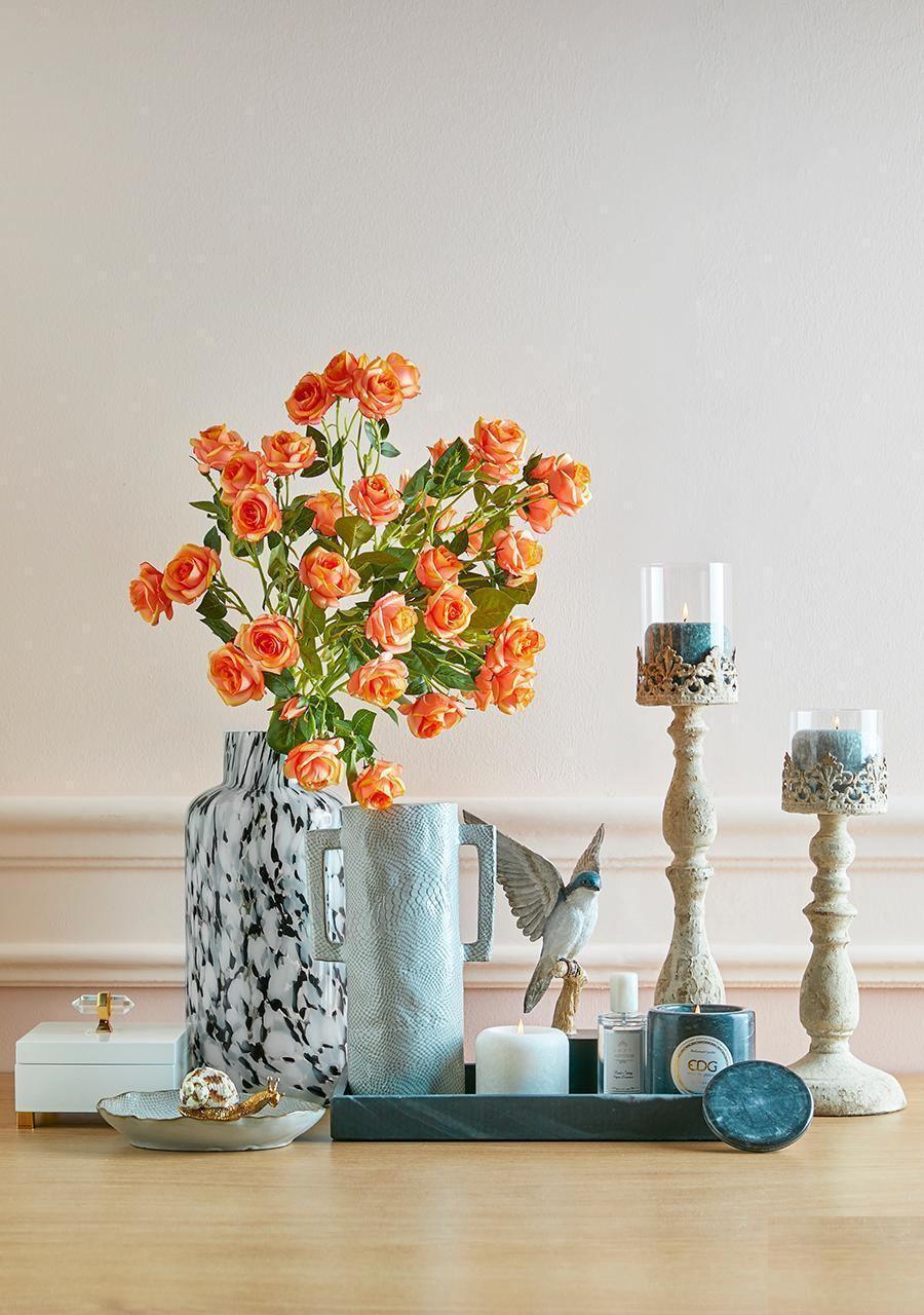 Grey Skin Ceramic Vase with Side Handles - THEHOUSEFUL