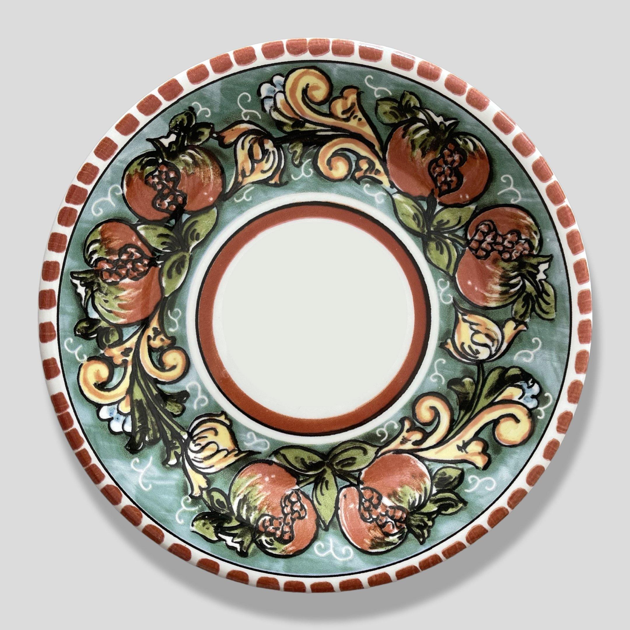 Green Pomegranates Side Plate - THEHOUSEFUL